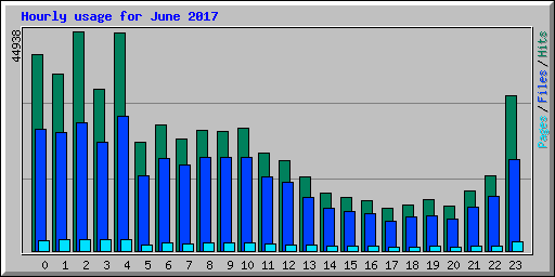 Hourly usage for June 2017