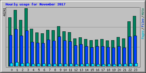 Hourly usage for November 2017