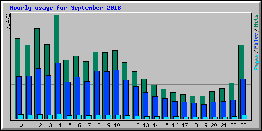 Hourly usage for September 2018