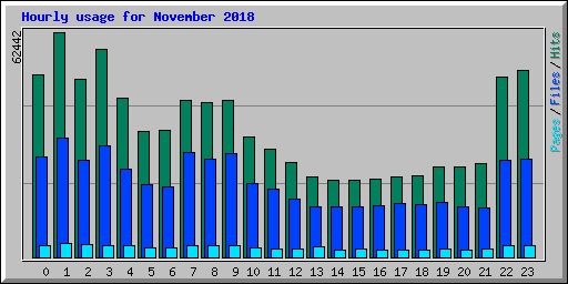 Hourly usage for November 2018
