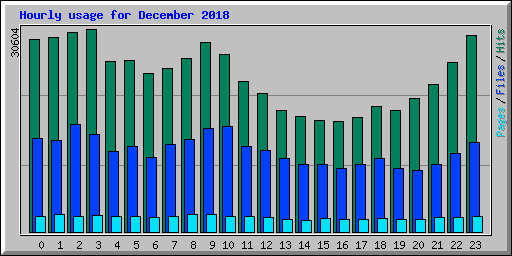 Hourly usage for December 2018