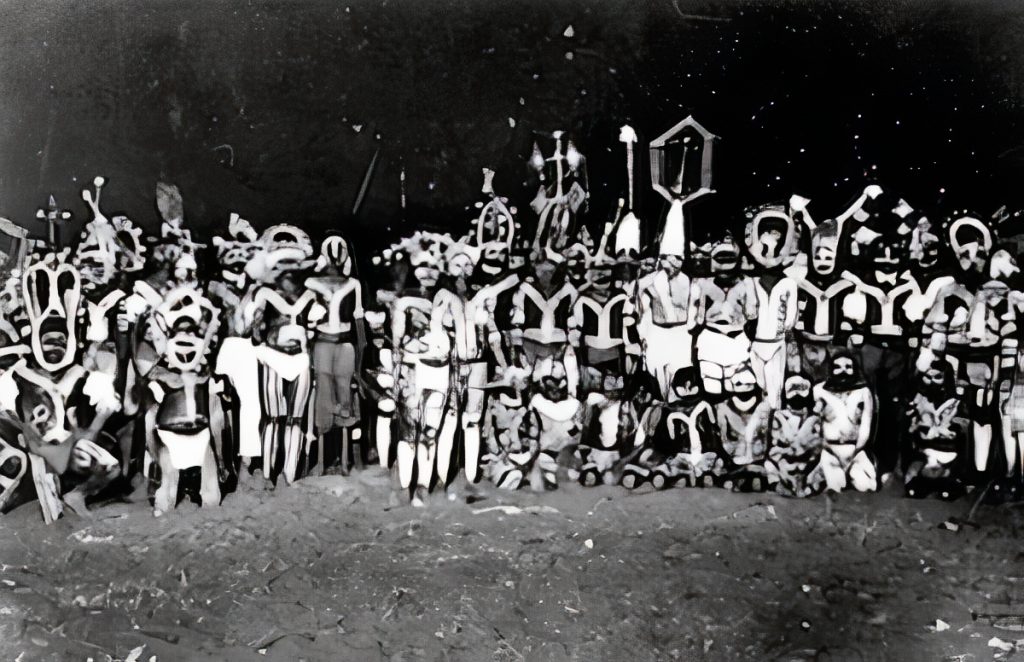 people dressed in ceremonial gear
