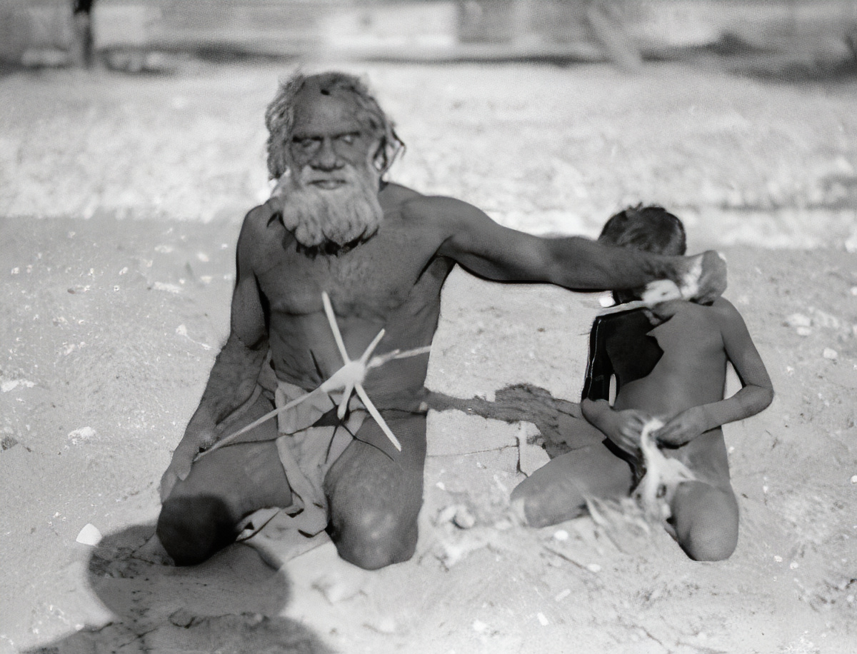 Tiwi throwing spears – Sticks and Stones